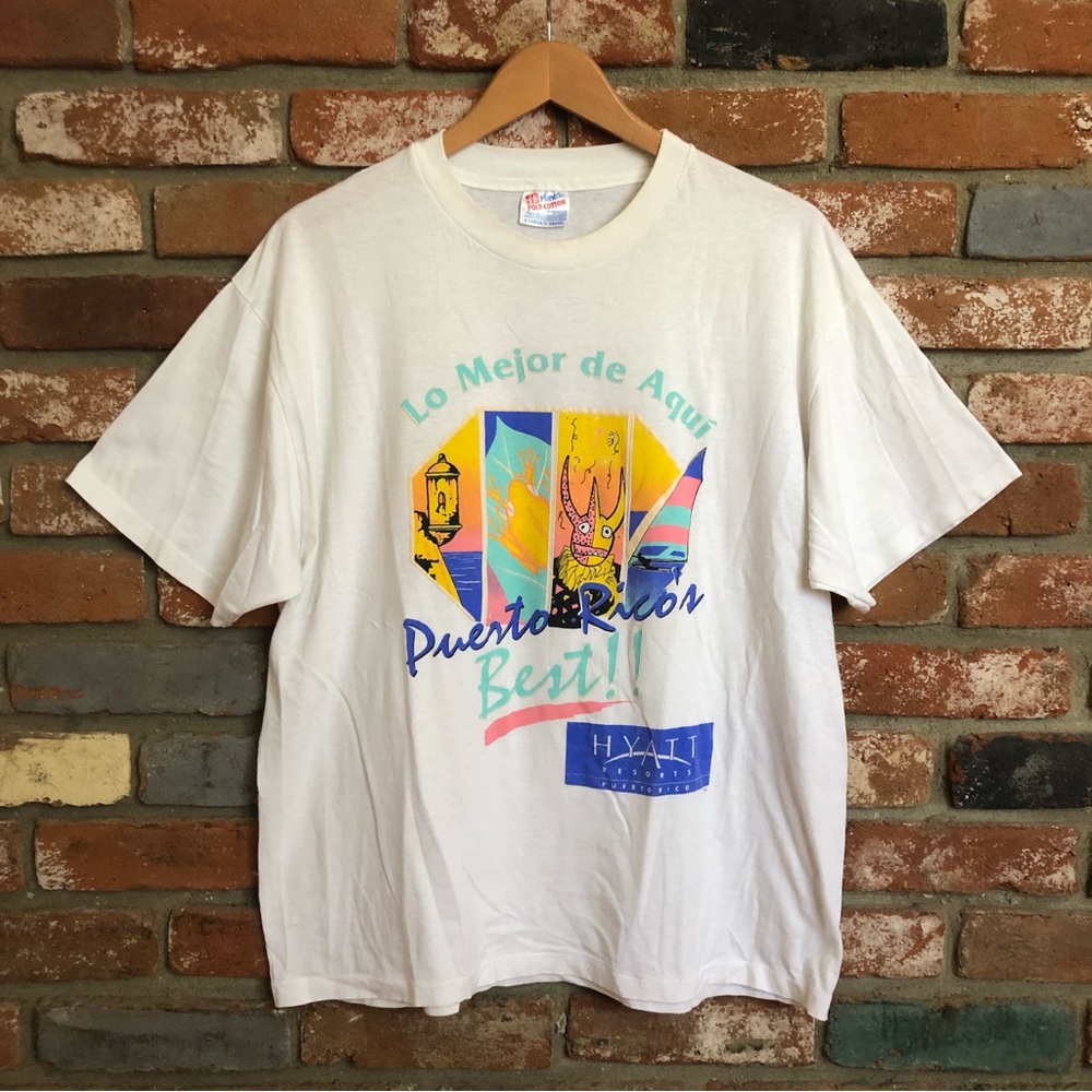 Vintage 1990s Puerto Rico Hyatt Single Stitch Tourist T-shirt